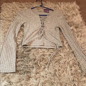 Bell sleeve tie up Women’s top